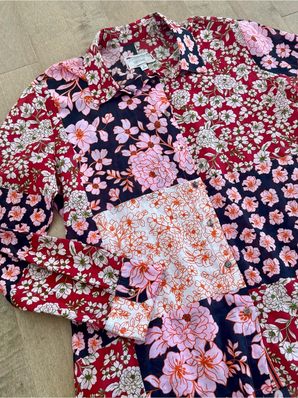 Johnny Was Workshop Flora Button Down Shirt | Size M